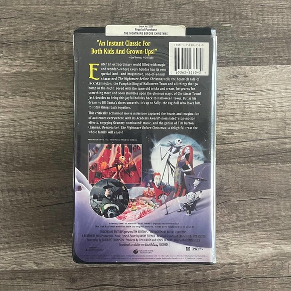 THE NIGHTMARE BEFORE CHRISTMAS - TIM BURTON [ VHS ] TOUCHSTONE HOME VIDEO - Picture 3 of 5